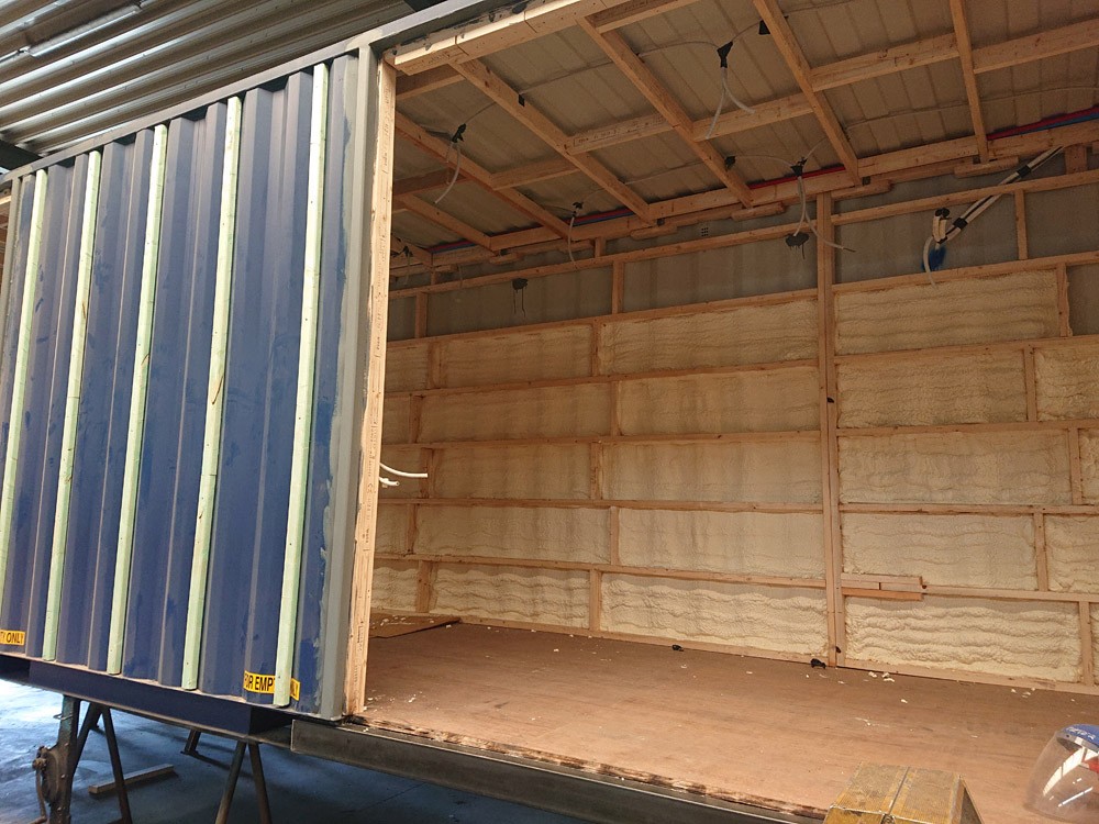 Container insulation condensation