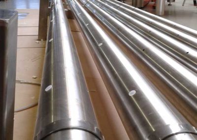 Insulated pipes with PU foam via injection holes