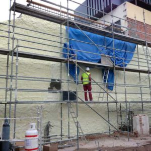 Wall insulation polyurethane sprayfoam