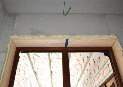 Window sealing with polyurethane spray foam insulation